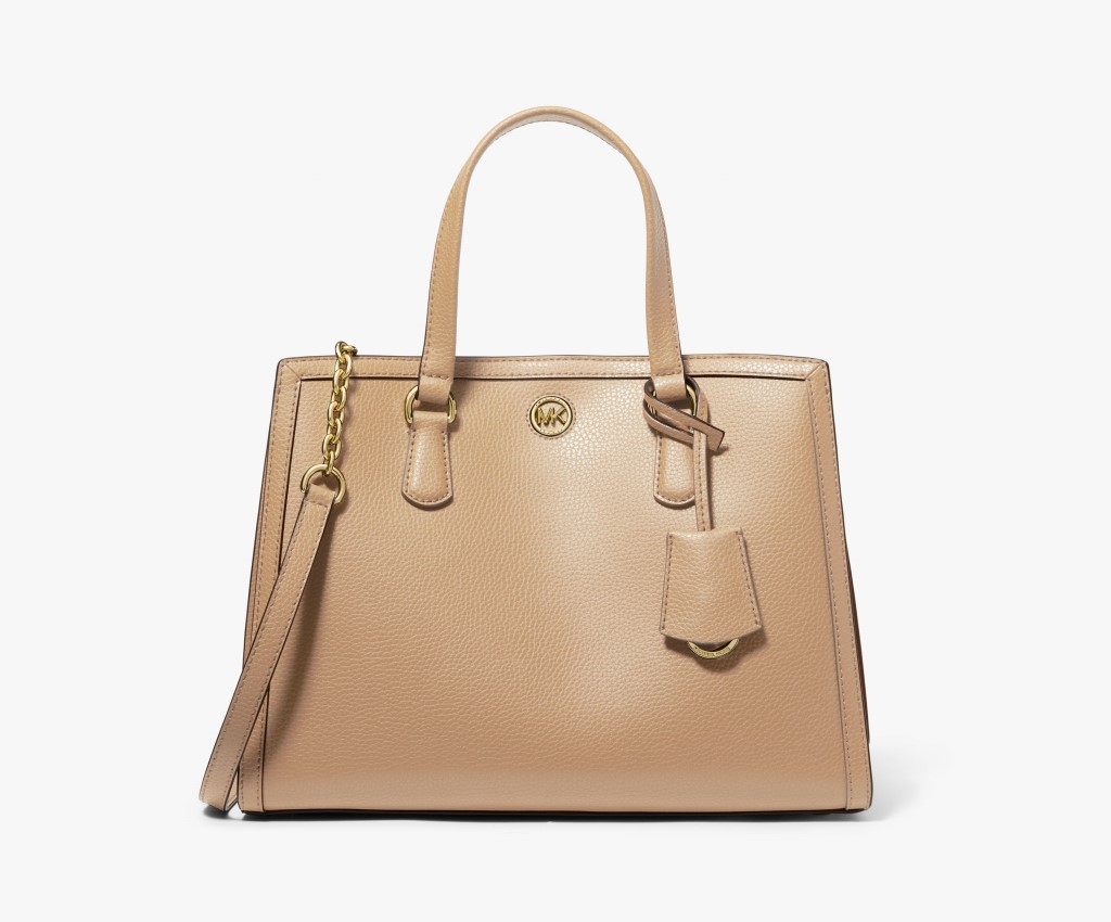 Chantal 中號皮質手提包 (駝色)